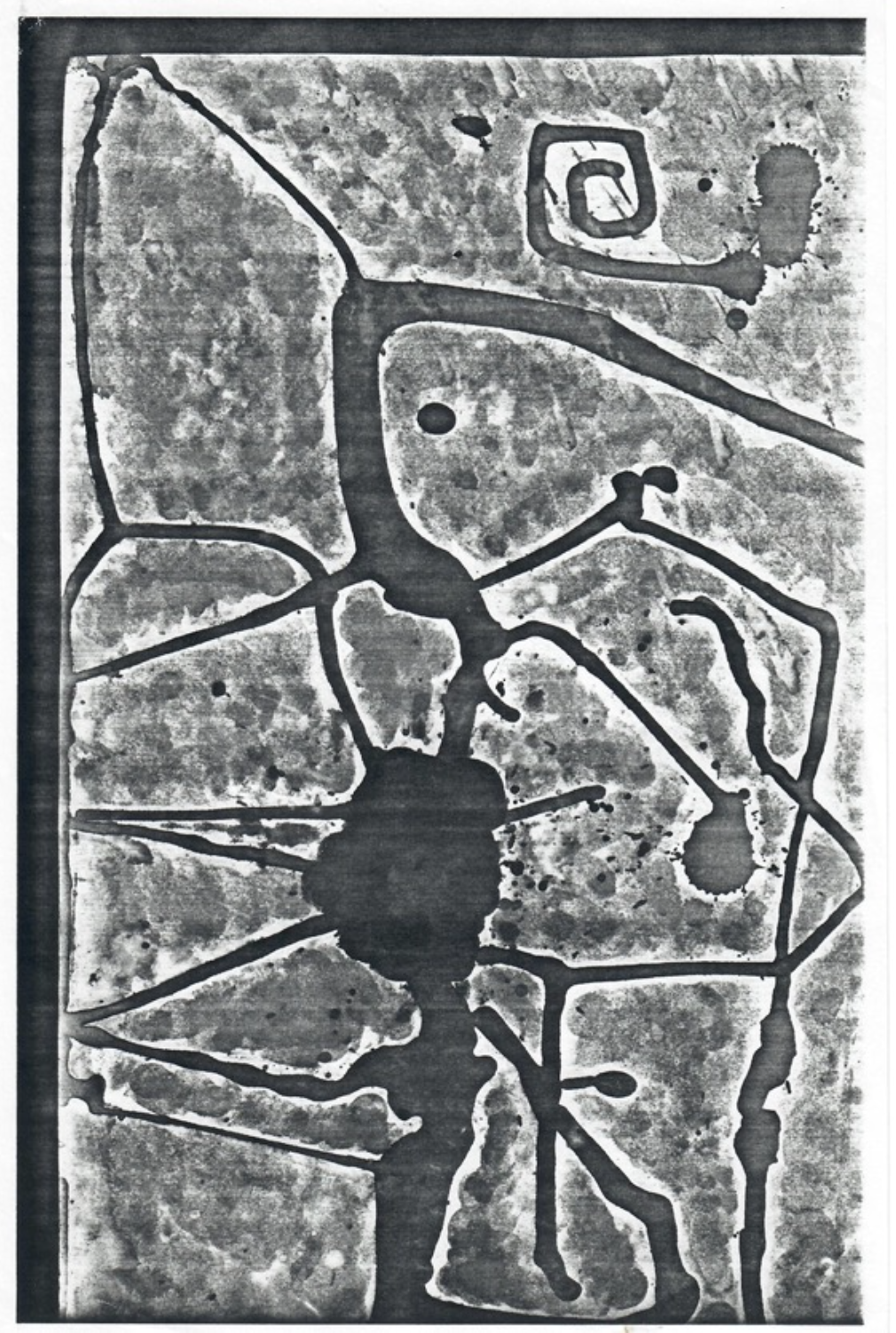 Dessin original à l'encre de Chine en noir et blanc